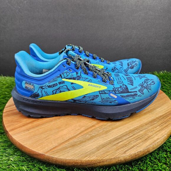 Brooks Launch 9 Boston Womens Running Shoes Size 8 B Run Happy Limited Edition - Picture 1 of 13